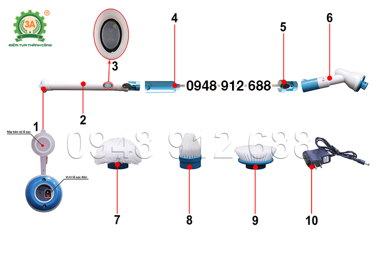 Chổi co vệ sinh đa năng 3A