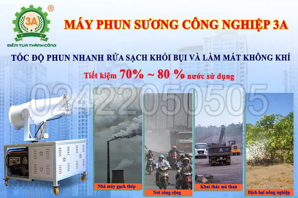 ứng dụng máy phun sương dập bụi công nghiệp