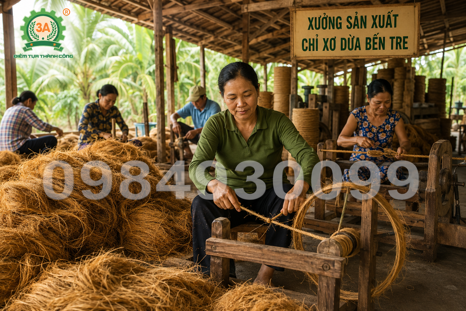 Làm Chỉ Xơ Dừa