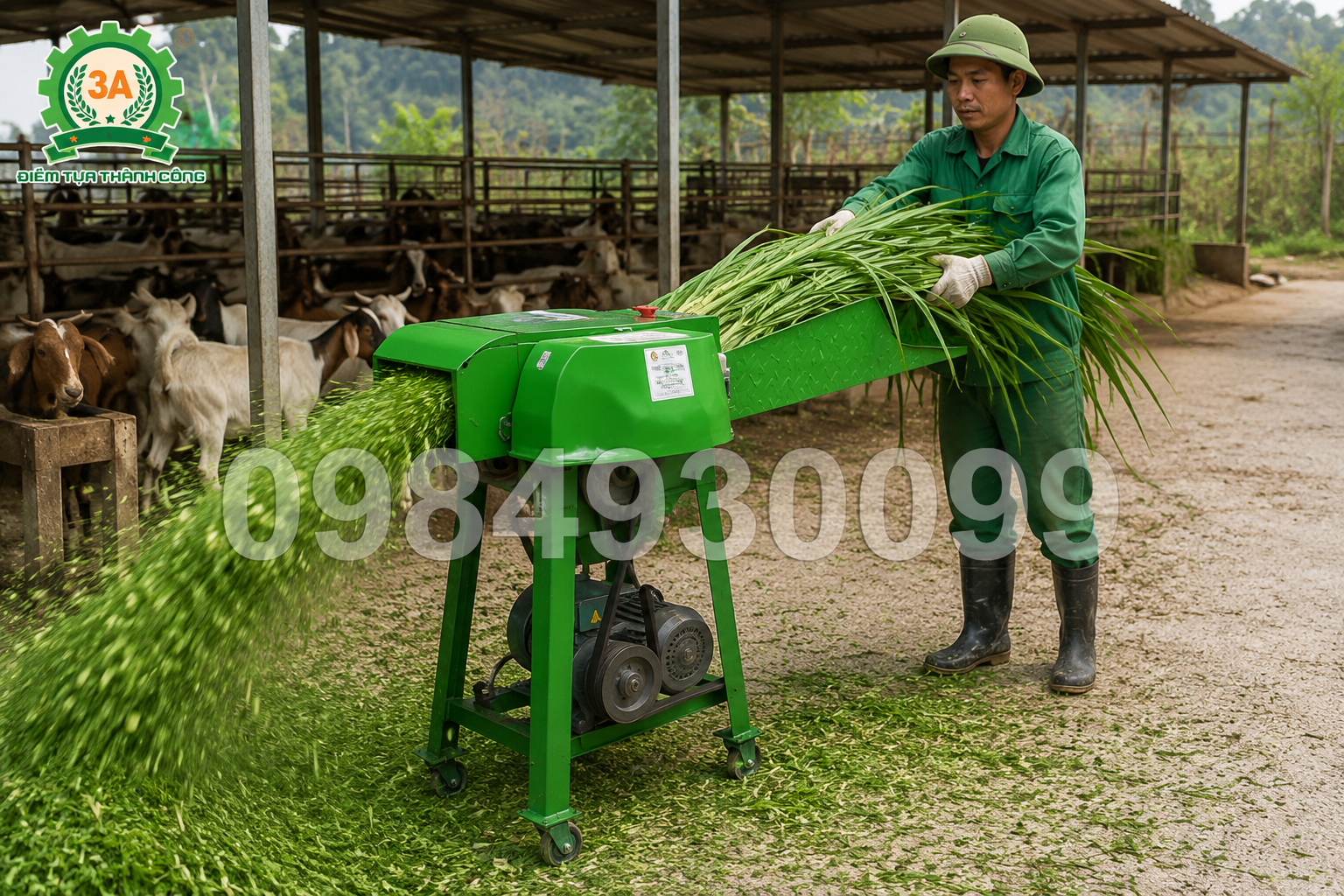máy băm cỏ